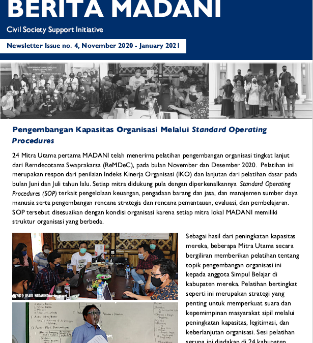 BERITA MADANI, Edisi Ke-4, November 2020 – Januari 2021