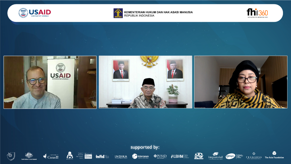 William Slater, Acting USAID Mission Director;Indonesia's Coordinating Minister for Human Development and Cultural Affairs; and Dwi Rubiyanti Kholifah; Country Director for the Asian Muslim Action Network, delivered the keynote speeches at the event.