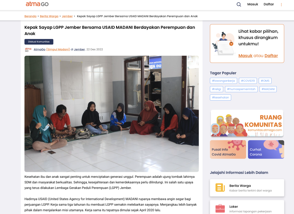 Atmago, platform yang dikembangkan Atmaconnect membantu OMS menyebarluaskan advokasi mereka.